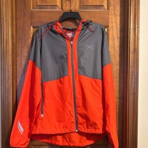 Under Armour Men's Red and Gray Windbreaker